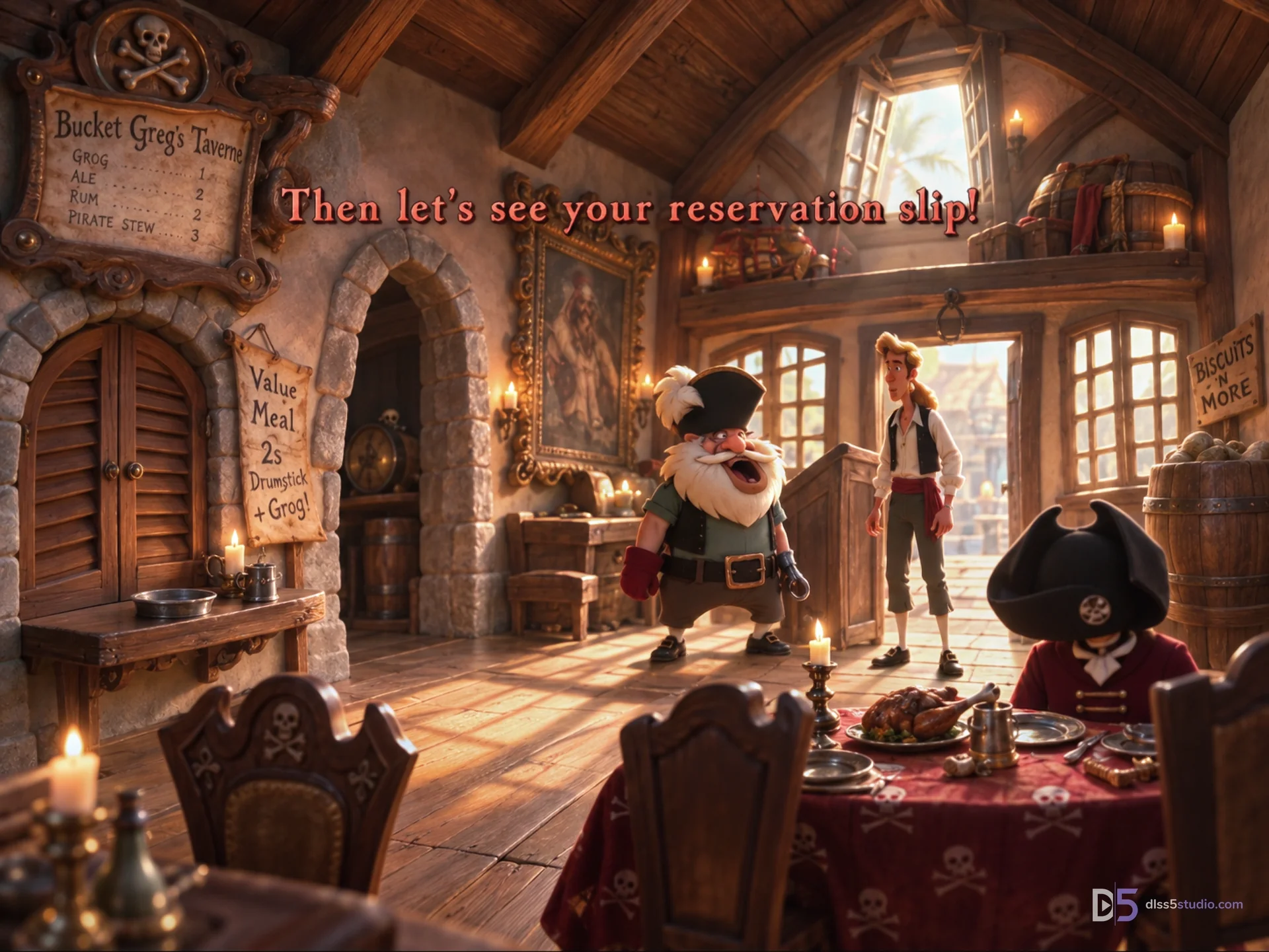 The Curse of Monkey Island dengan DLSS 5 Neural Rendering, mode Quality