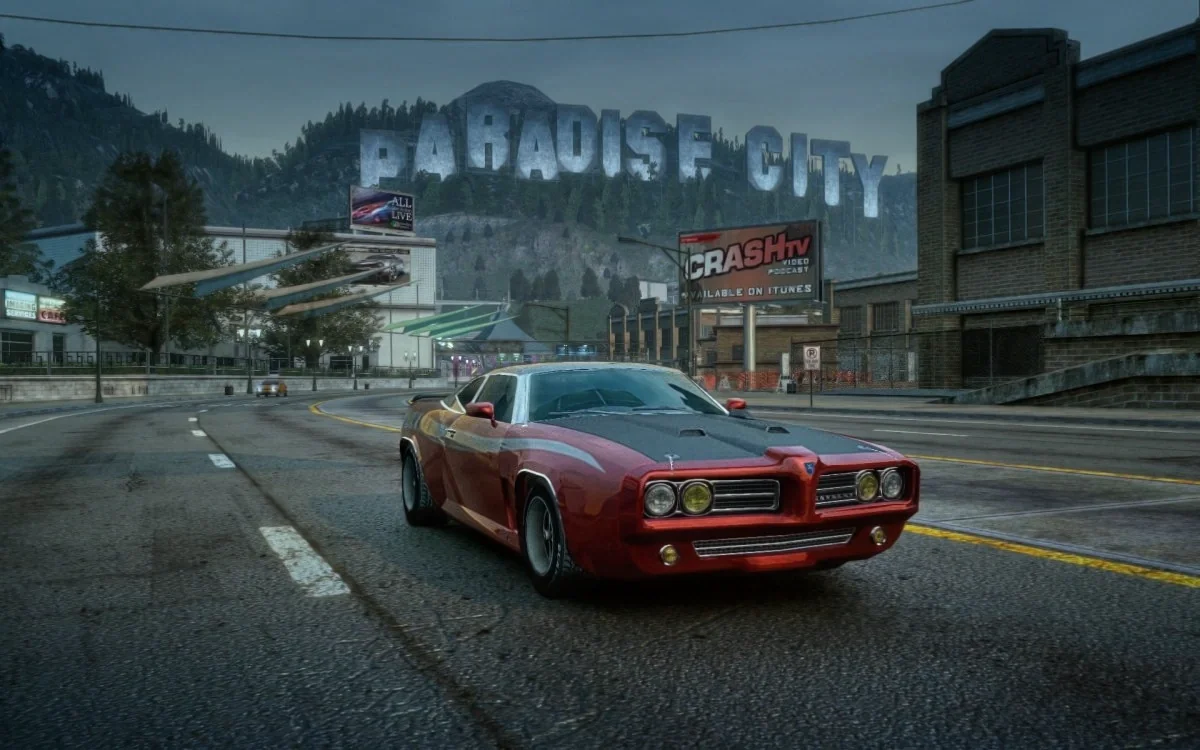 Burnout Paradise dengan DLSS 5 Neural Rendering, mode DLAA